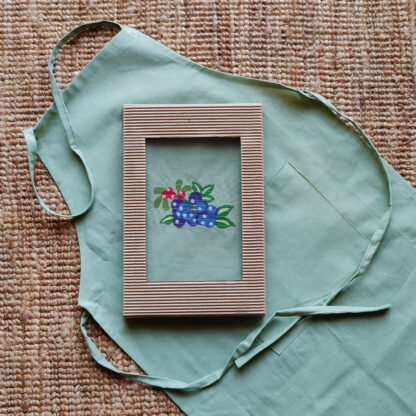 Green Blueberry Collage Apron - Image 2